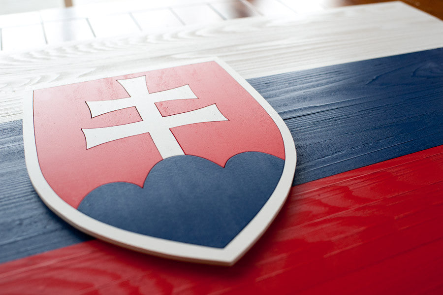 Slovakia Wood Flag