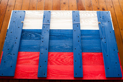 Slovakia Wood Flag