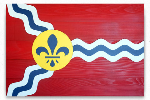 St. Louis Wooden Flag by Patriot Wood