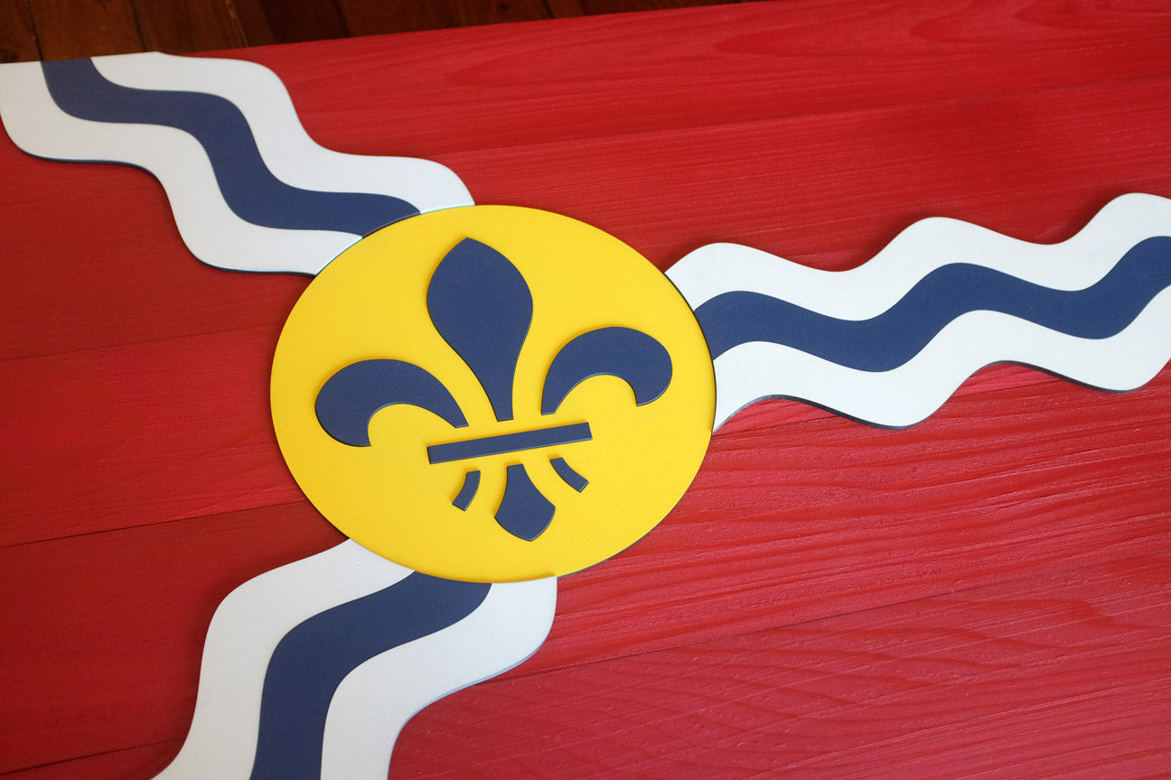 St Louis Cardinals Wooden Flag 