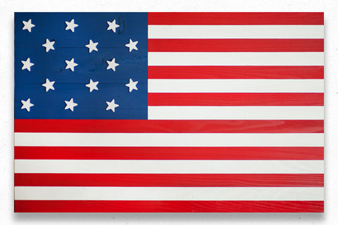 Star Spangled Banner wood flag, US wooden flag by Patriot Wood