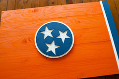 Tennessee Orange Wood Flag