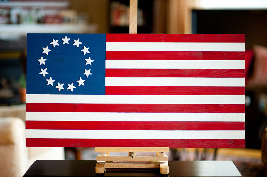 Betsy Ross wood flag, wooden flags by Patriot Wood