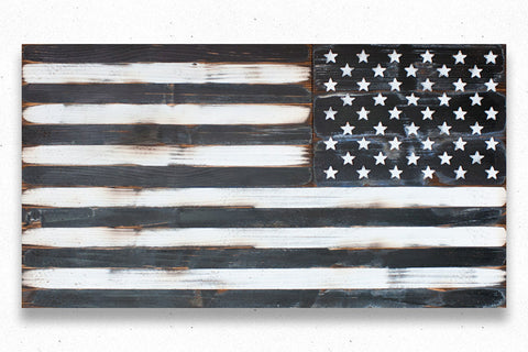 USA Assault Vintage Wood Flag