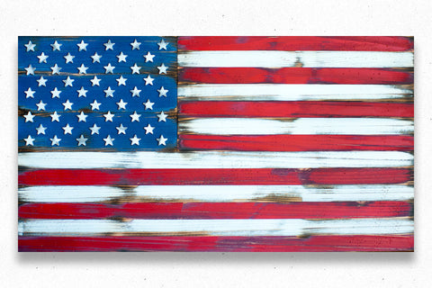 US Vintage Wooden Flag by Patriot Wood