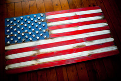 US Vintage Wooden Flag by Patriot Wood