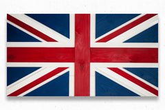 Union Jack Wood Flag, UK wooden flag, wall art by Patriot Wood