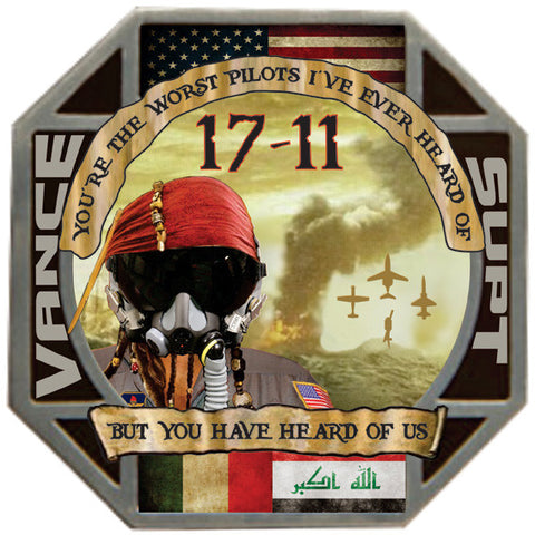 USAF Pilot Class 17-11 Custom Wood Flag