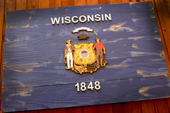Wisconsin Vintage Wooden Flag by Patriot Wood