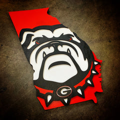 UGA Bulldog Wooden Wall Art - University of Georgia