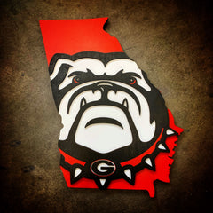 UGA Bulldog Wooden Wall Art - University of Georgia