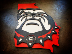 UGA Bulldog Wooden Wall Art - University of Georgia