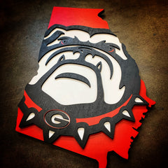 UGA Bulldog Wooden Wall Art - University of Georgia