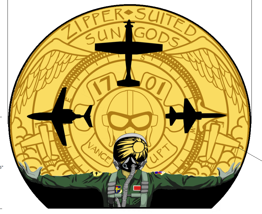 USAF Pilot Class Custom Wood Flag